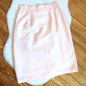 Vintage 80s Pale Pink Pencil Skirt